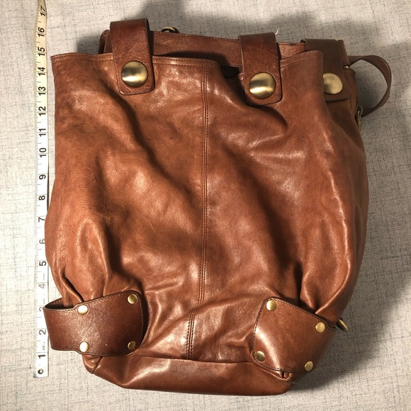 Kooba Handbags - Kooba Brown Leather Bucket Bag with gold hardware